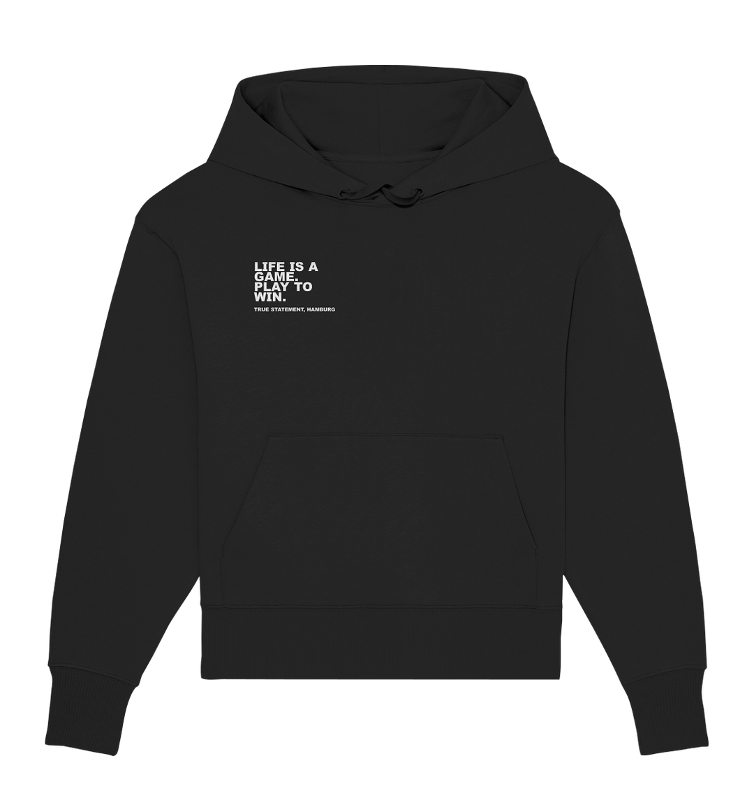 Life is a Game Leben ist ein Spiel Statement Herren - Organic Oversize Hoodie Herren Oversized Hoodies Organic Oversize Hoodie True Statement