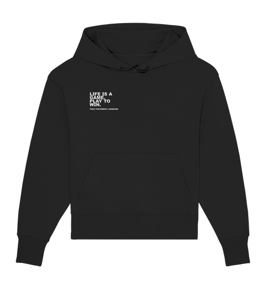 Life is a Game Leben ist ein Spiel Statement Herren - Organic Oversize Hoodie Herren Oversized Hoodies Organic Oversize Hoodie True Statement