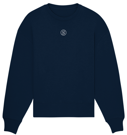 True Statement Crew Exclusive - Organic Oversize Sweatshirt (Stick) French Navy Sweatshirts Organic Oversize Sweatshirt (Stick) True Statement
