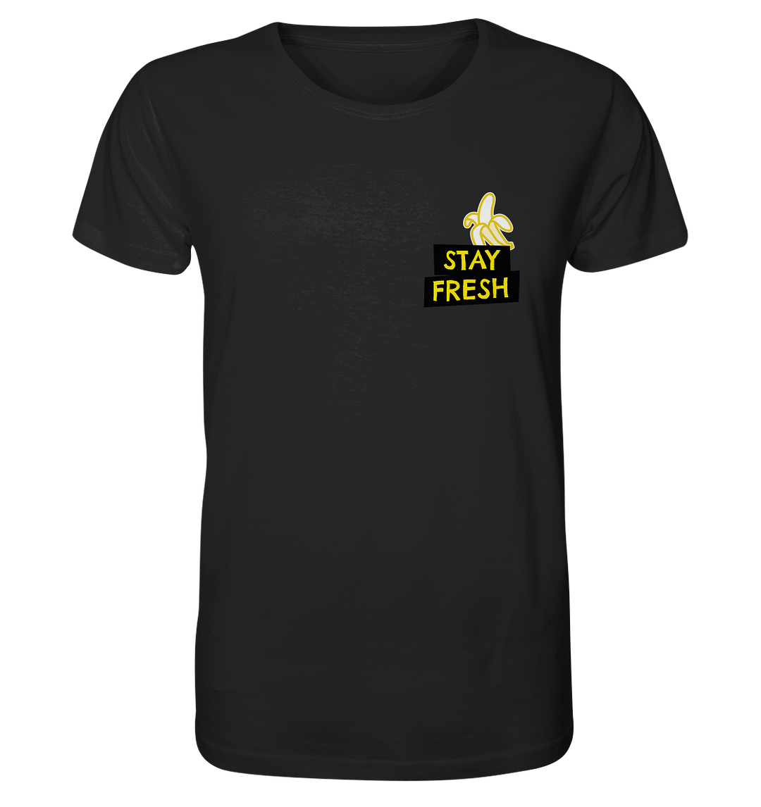 Stay Fresh Banana Herren - Organic Shirt Black Herren Shirt Organic Shirt True Statement