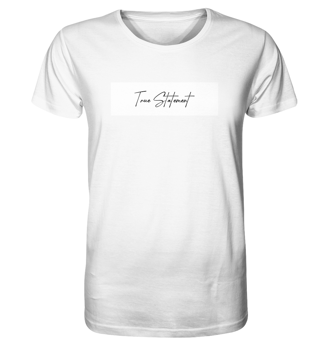 True Statement Signature I Herren - Organic Shirt White Herren Shirt Organic Shirt True Statement