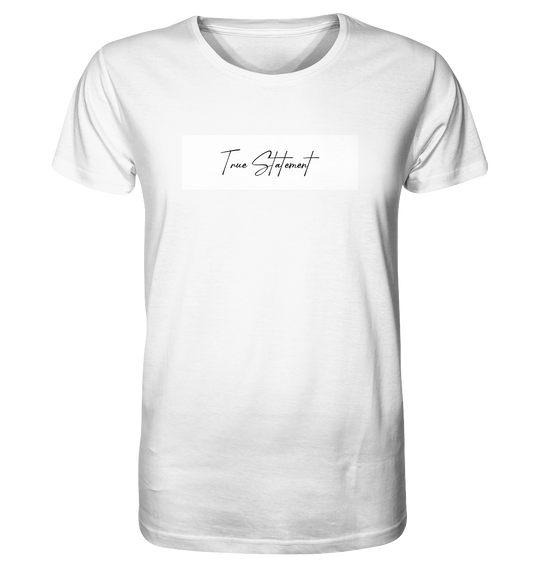 True Statement Signature I Herren - Organic Shirt White Herren Shirt Organic Shirt True Statement