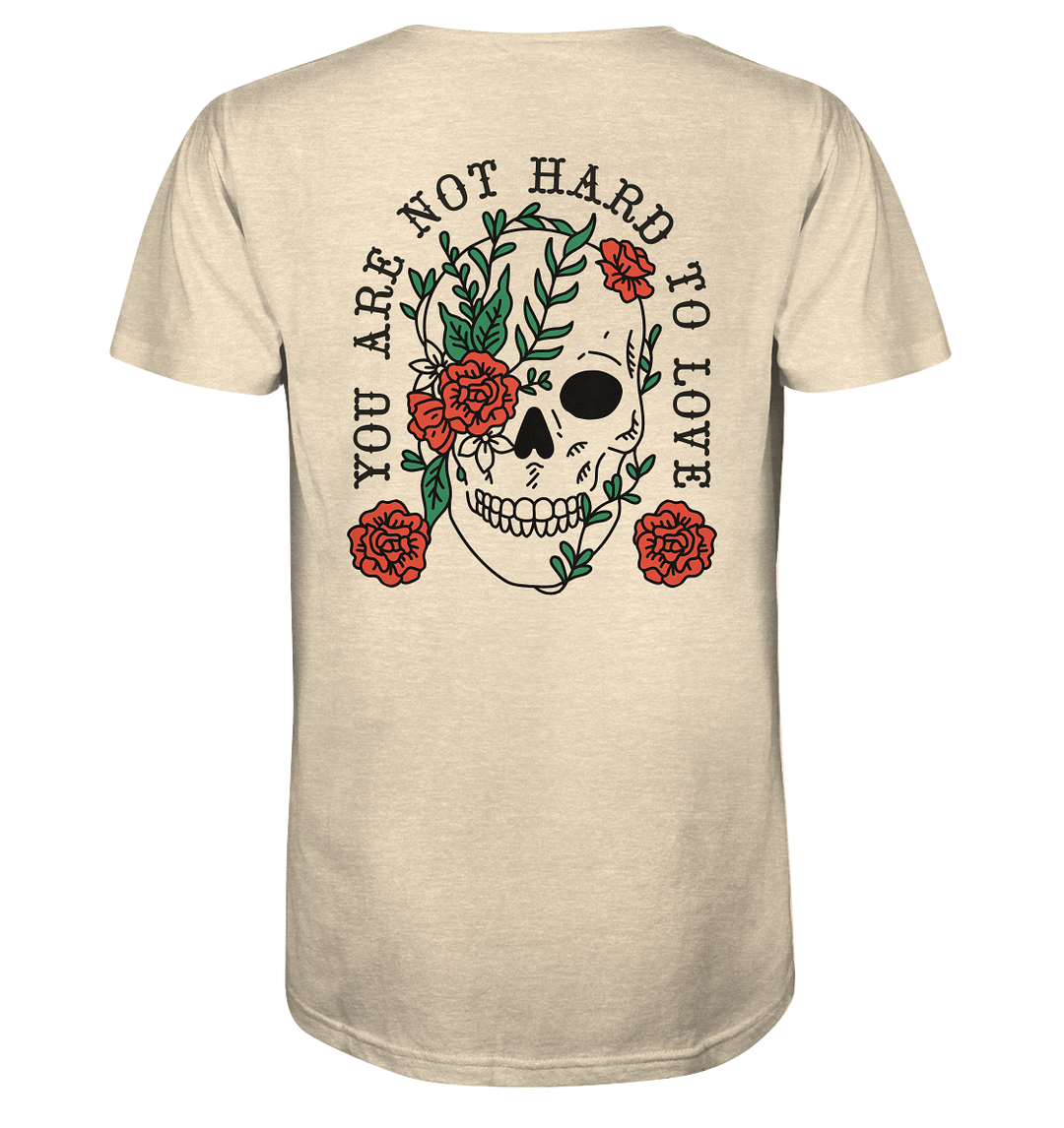 Not Hard to Love Herren - Organic Shirt Natural Raw Herren Shirt Motiv Organic Shirt True Statement