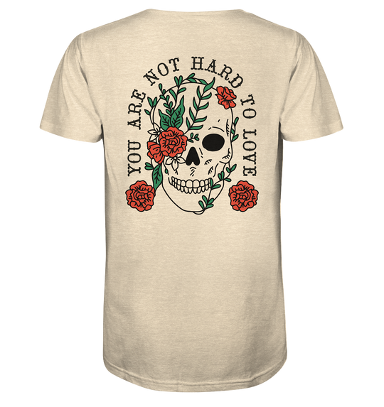 Not Hard to Love Herren - Organic Shirt Natural Raw Herren Shirt Motiv Organic Shirt True Statement