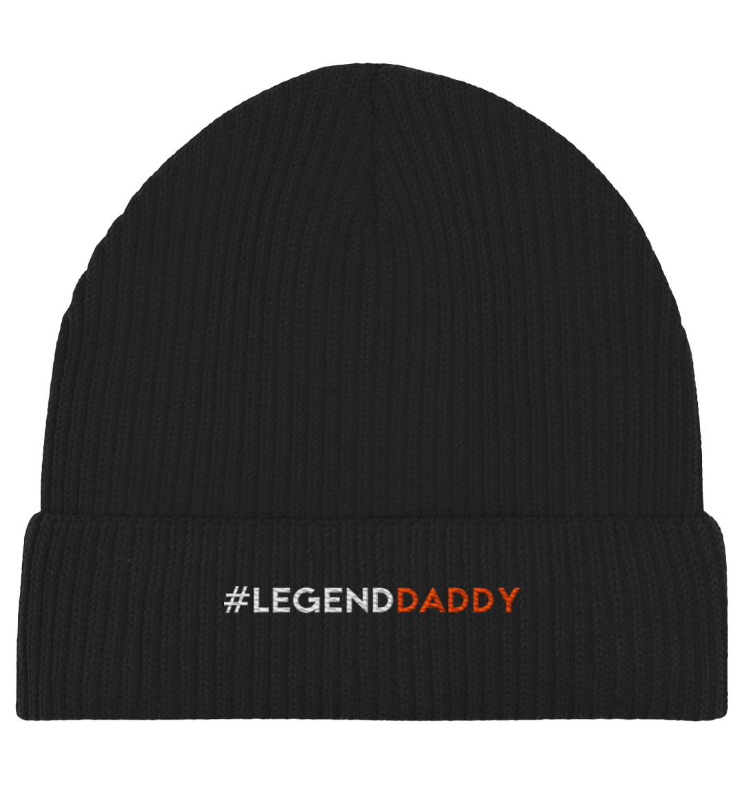 #LegendDaddy - Organic Fisherman Beanie Black One Size