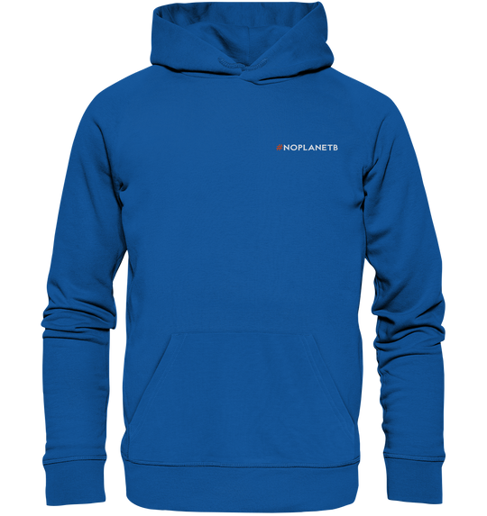 #NoPlanetB Herren - Organic Hoodie (Stick) Royal Blue