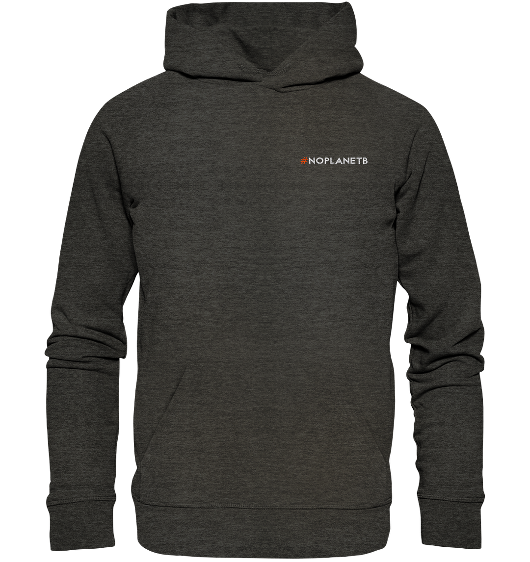 #NoPlanetB Herren - Organic Hoodie (Stick) Dark Heather Grey