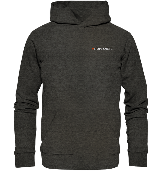 #NoPlanetB Herren - Organic Hoodie (Stick) Dark Heather Grey