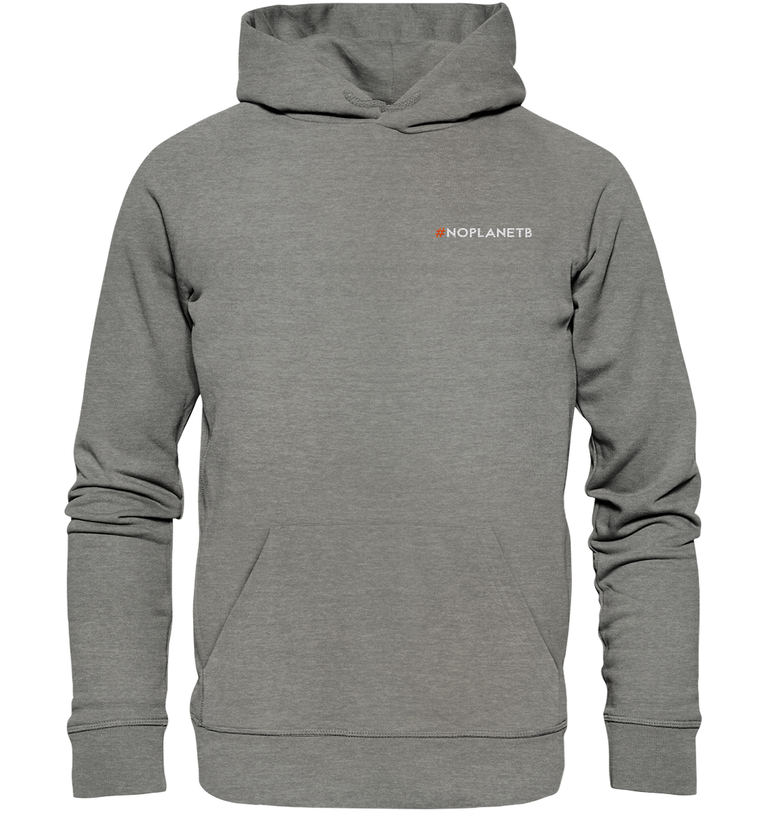 #NoPlanetB Herren - Organic Hoodie (Stick) Mid Heather Grey