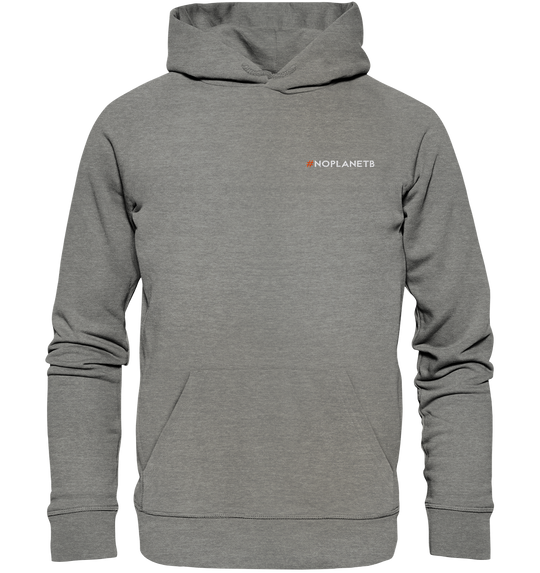 #NoPlanetB Herren - Organic Hoodie (Stick) Mid Heather Grey