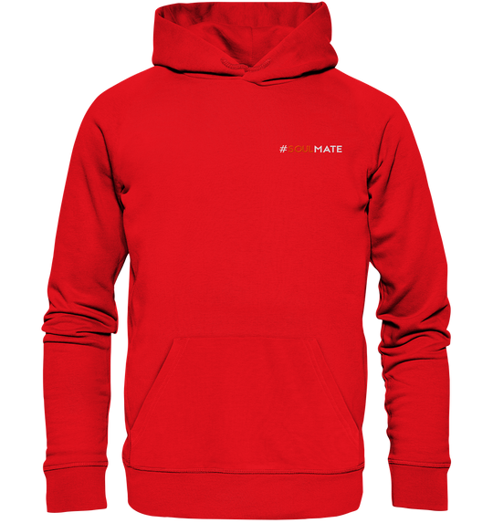 #Soulmate - Organic Hoodie (Stick) Bright Red