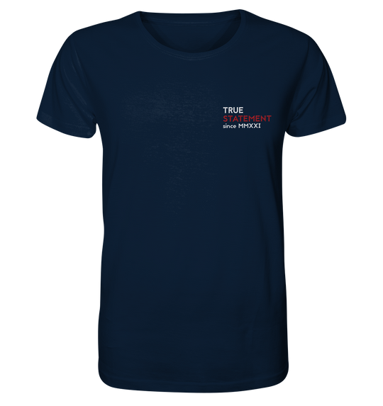 #TrueStatement Crew EXCLUSIVE MMXXI Herren - Organic Shirt (Stick) French Navy Unisex-Shirts #TrueStatement Crew EXCLUSIVE Organic Shirt (Stick) SPRING | GREEN EDITION Herren